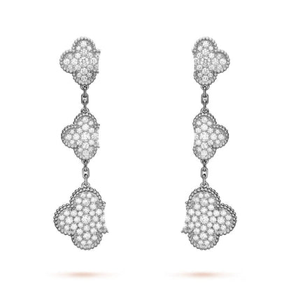 Clover Leaf Earstuds, 925 Silver, 18k Gold Plated, 1 Motifs
