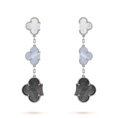 Clover Leaf Earstuds, 925 Silver, 18k Gold Plated, 1 Motifs