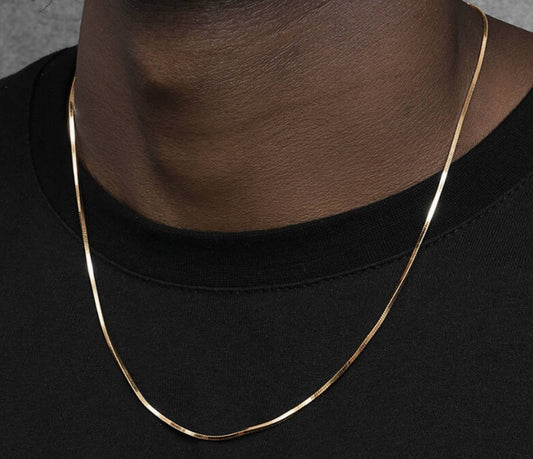 Crowned Ice 24K Gold-Plated Snake Texture Cuban Link Chain Necklace – Heavyweight Luxe Urban Style