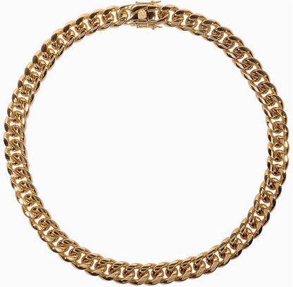 Crowned Ice 24K Gold-Plated Chunky Cuban Link Chain Necklace – Hip-Hop Streetwear for Men&Woman