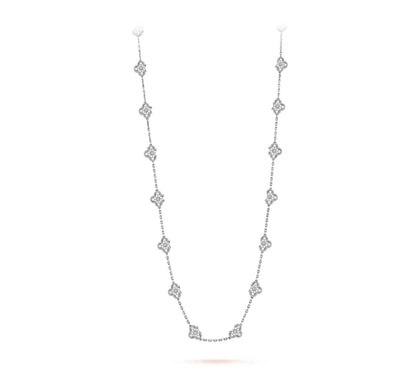 Clover Leaf Long Necklace,925 Silver, 18k Gold Plated,20 Motifs