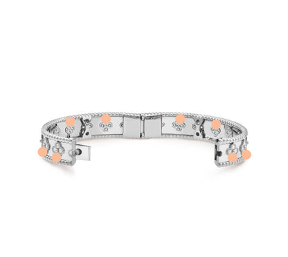Wanderlust Studio Perlee Clovers Bracelet,18k Gold Plated