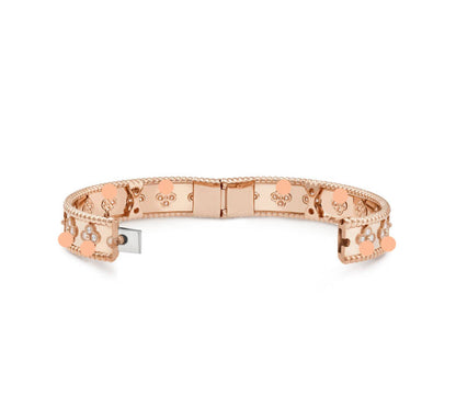 Wanderlust Studio Perlee Clovers Bracelet,18k Gold Plated