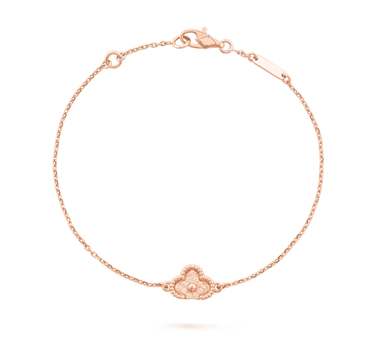 Sweet Clover Bracelet 925 Silver, 18k Gold Plated, 1 Motif