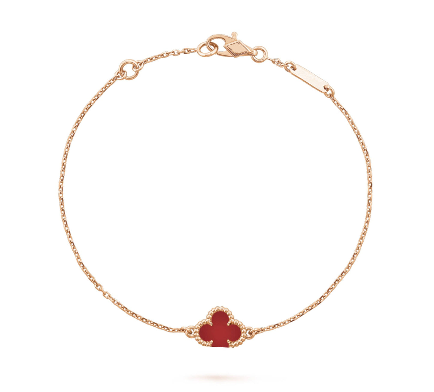 Sweet Clover Bracelet 925 Silver, 18k Gold Plated, 1 Motif