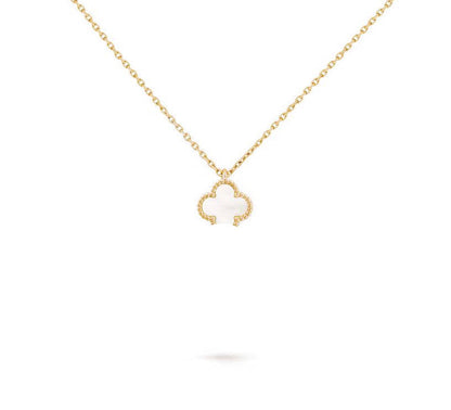 Clover Leaf Necklace, 925 Silver, 18k Gold Plated