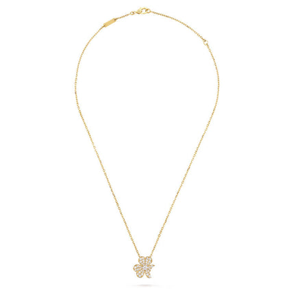 Frivole pendant, Clover Pendant Necklace, Chain 925 Sterling Silver, 18K Gold Plated