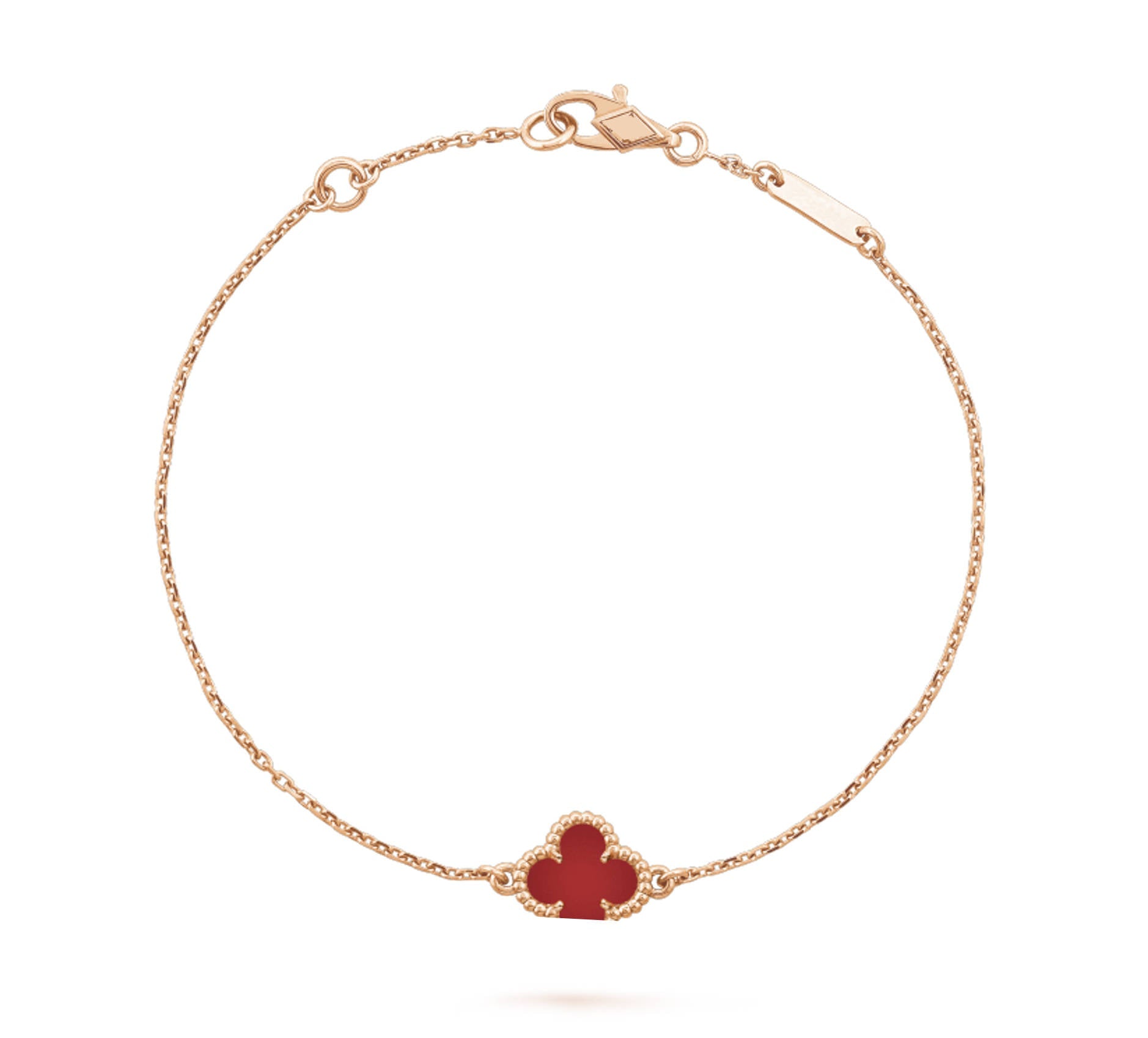 Sweet Clover Bracelet 925 Silver, 18K Gold Plated, 1 Motif