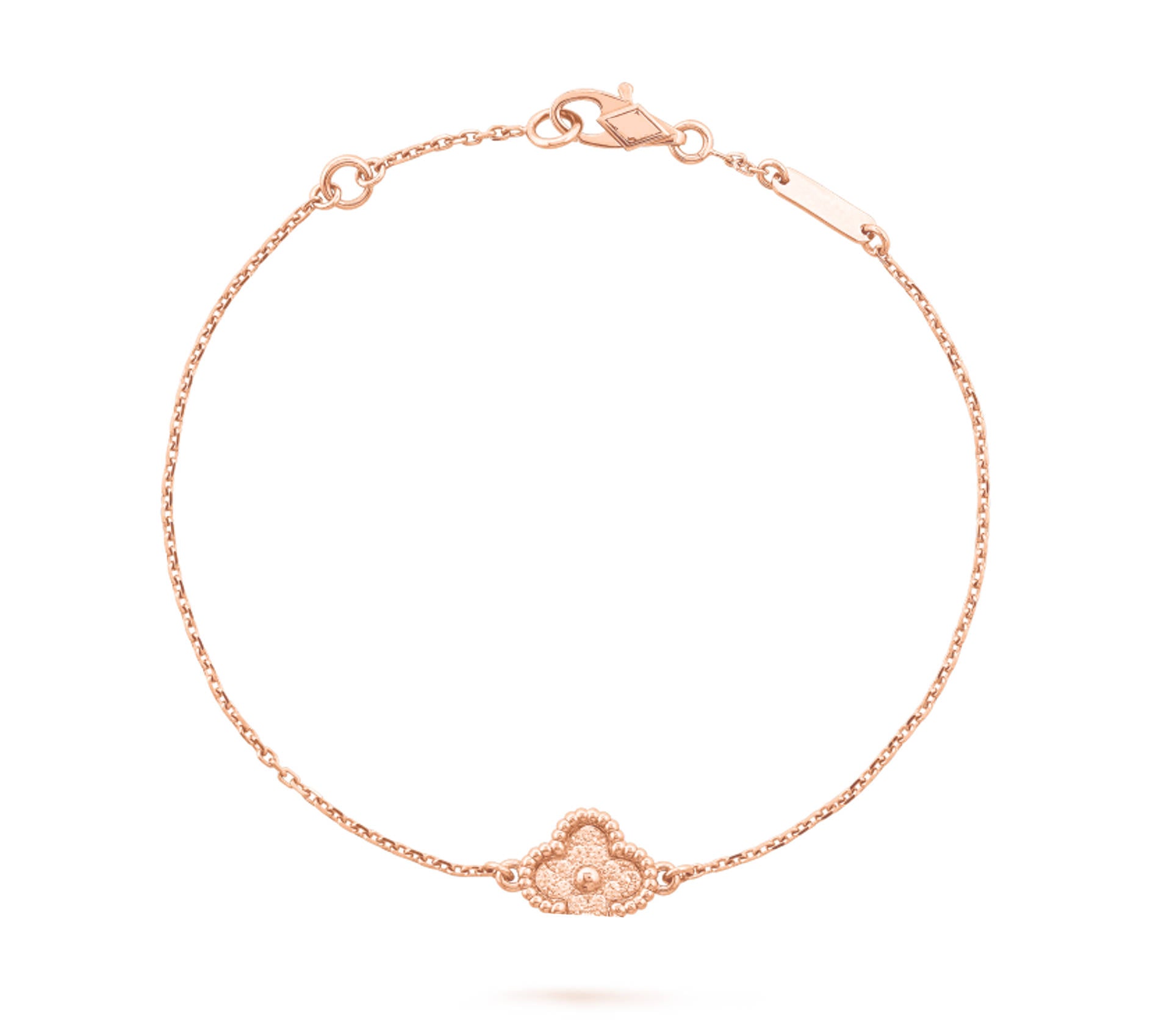 Sweet Clover Bracelet 925 Silver, 18K Gold Plated, 1 Motif