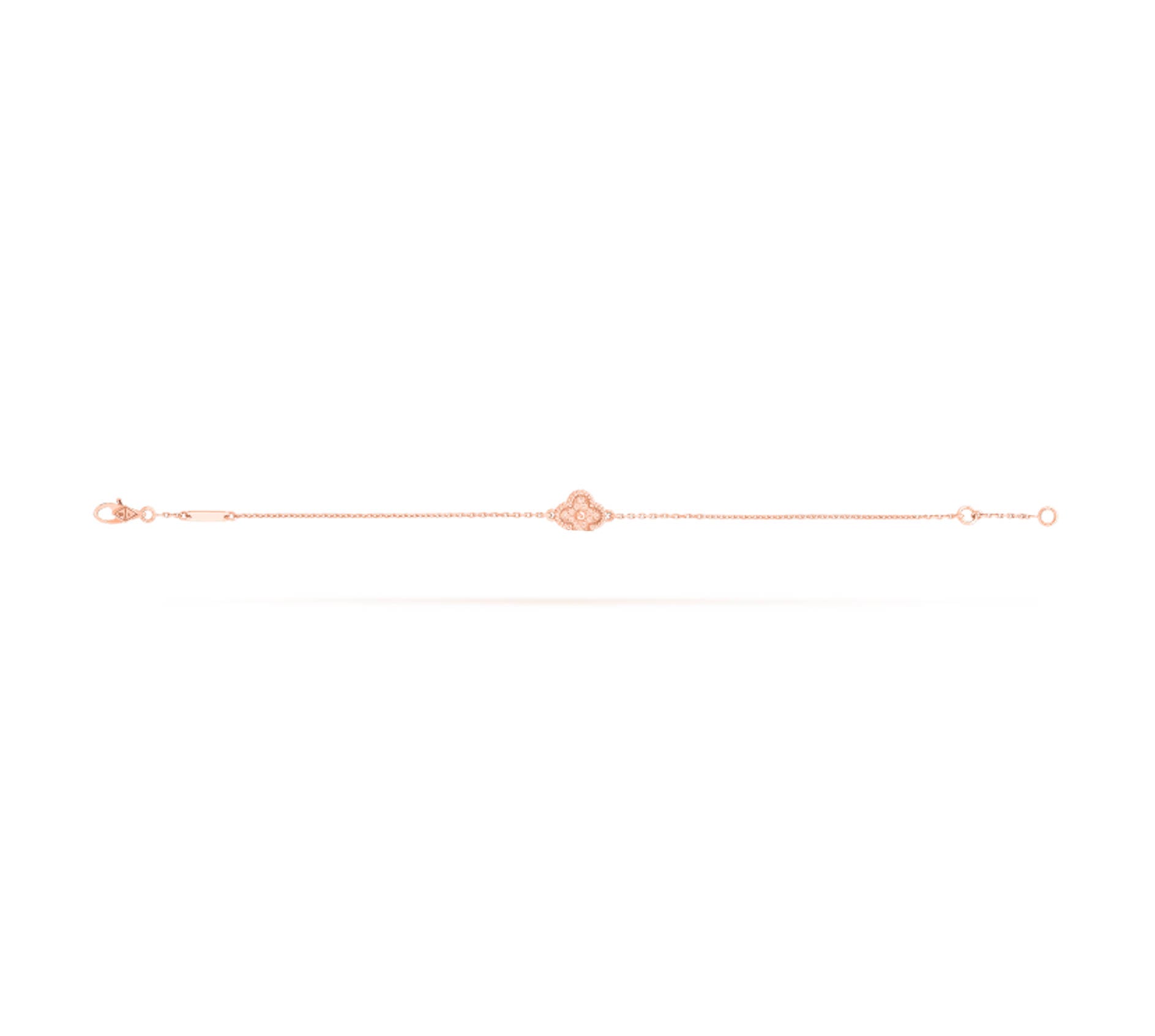 925 silver clover leaf bracelet detail view 1