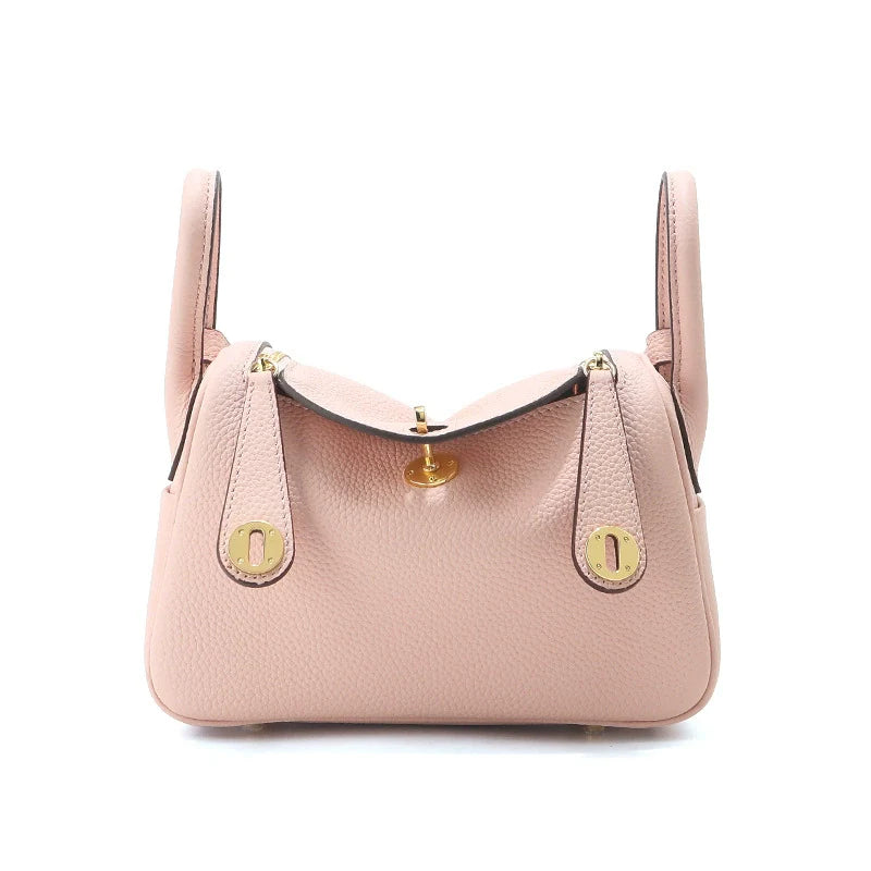 Women’s Minimalist Genuine Leather Cat Eye Decorated Crossbody Shoulder Handbag