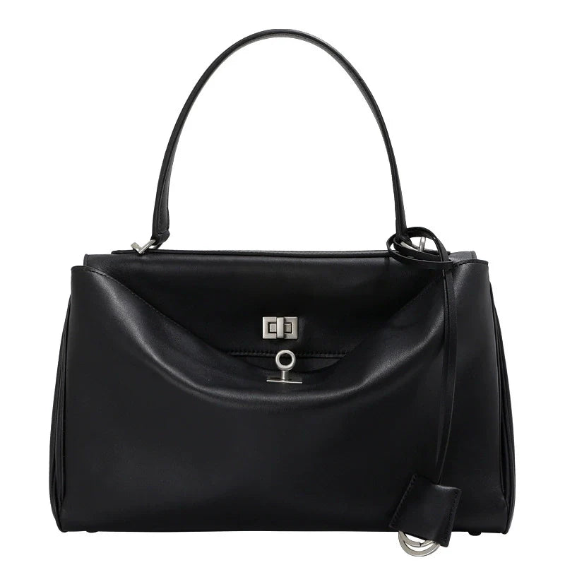 Women's Minimalist Rodeo Curved Genuine Leather Shoulder Bag