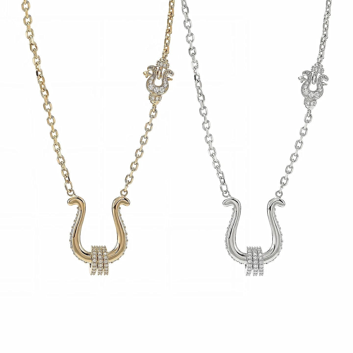 Elegant Diamond Lock Necklace with Minimalist Design