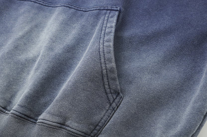 Washed Black "He First Loved Us" Hoodie - 1 John 4:19 Faith Pullover, Organic Cotton