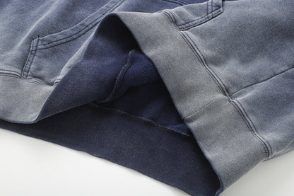 Washed Black "He First Loved Us" Hoodie - 1 John 4:19 Faith Pullover, Organic Cotton