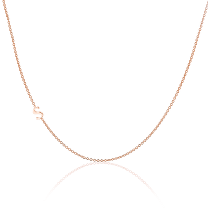 14K Gold Plating Asymmetrical Initial Necklace