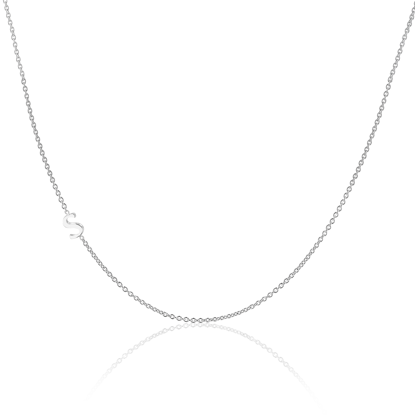 14K Gold Plating Asymmetrical Initial Necklace